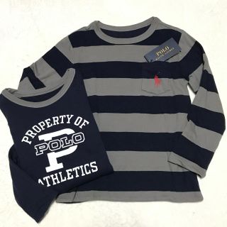 ポロラルフローレン(POLO RALPH LAUREN)の新品✨GN リバーシブル ロングスリーブ Tシャツ 2T/90(Tシャツ/カットソー)