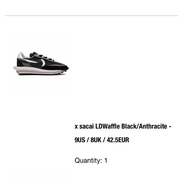 【全商品オープニング価格 特別価格】 NIKE - Sacai Nike ldwaffle ブラック スニーカー 【全商品オープニング価格 特別価格】 NIKE - Sacai Nike ldwaffle ブラック スニーカー