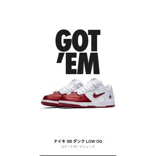 ナイキ(NIKE)のnike dunk sb low supreme(スニーカー)