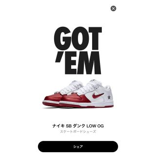 ナイキ(NIKE)のnike supreme dunk(スニーカー)