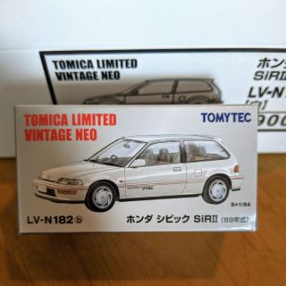 タカラトミー(Takara Tomy)の新品未開封 トミカ LV-N182b ホンダ シビック SiRⅡ ホワイト(ミニカー)