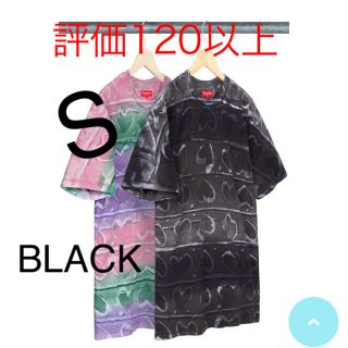 シュプリーム(Supreme)のsupreme  Hearts dyed tee 半袖　黒　ハート　柄　tシャツ(Tシャツ/カットソー(半袖/袖なし))