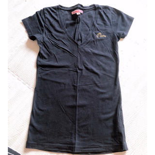 エビス(EVISU)のEVISU Tシャツ 34 レディース 黒(Tシャツ(半袖/袖なし))