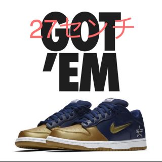 ナイキ(NIKE)のsupreme NIKE SB dunk low 27センチ(スニーカー)