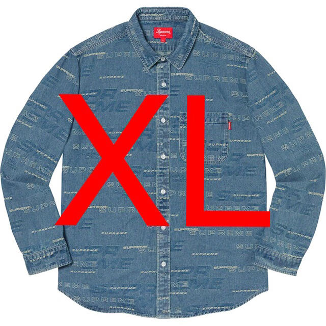 Supreme Dimensions Logo Denim Shirt XL