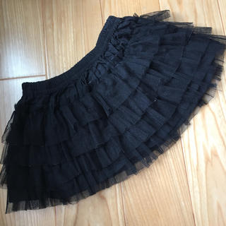 90 オーガンジー スカート 黒(スカート)