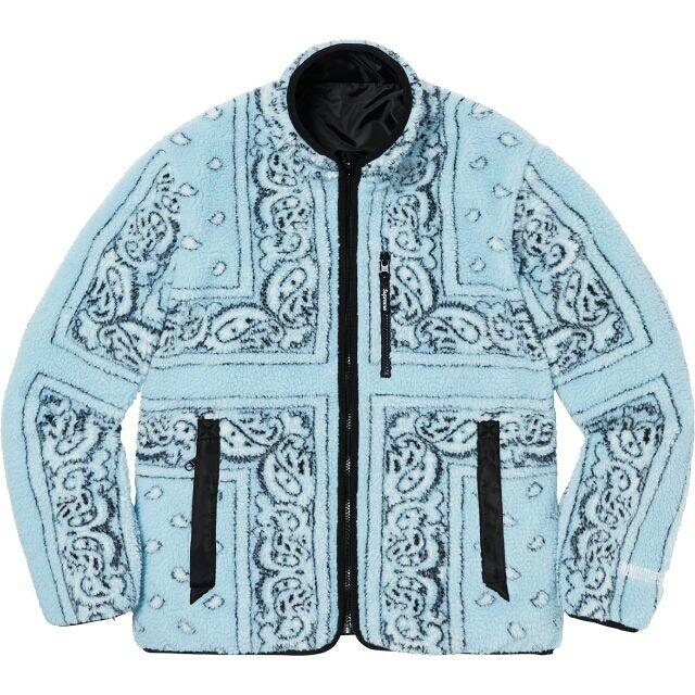 Supreme - Reversible Bandana Fleece Jacket Large
