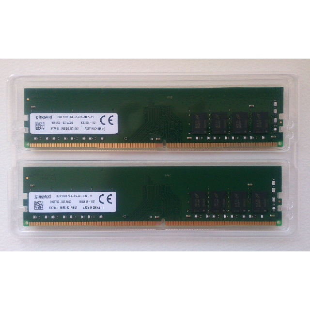 スマホ/家電/カメラメモリ 8GBx2枚 (KINGSTON DDR4-2666)