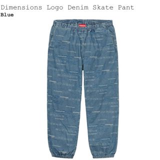 シュプリーム(Supreme)のsupreme logo denim skate pant 最安値 定価以下(ワークパンツ/カーゴパンツ)