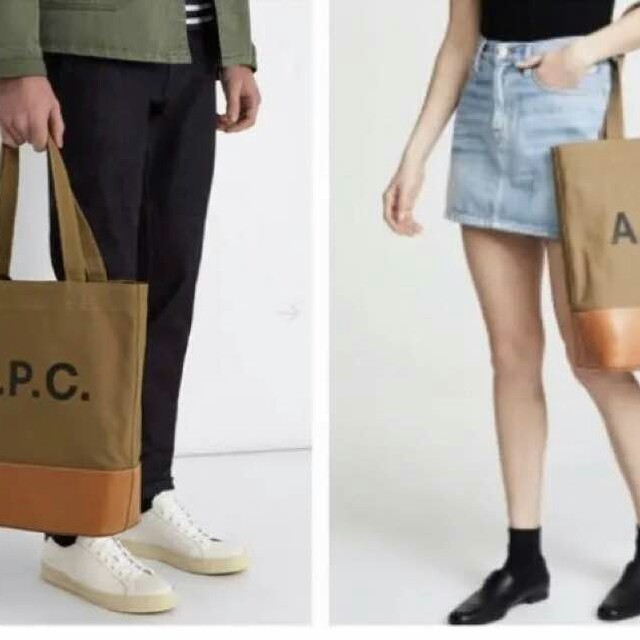 公式通販| SHOPPING BAG バイカラー映え A.P.C. トート AXEL メンズ