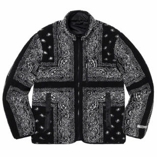 シュプリーム(Supreme)の黒 L Reversible Bandana Fleece Jacket(ブルゾン)
