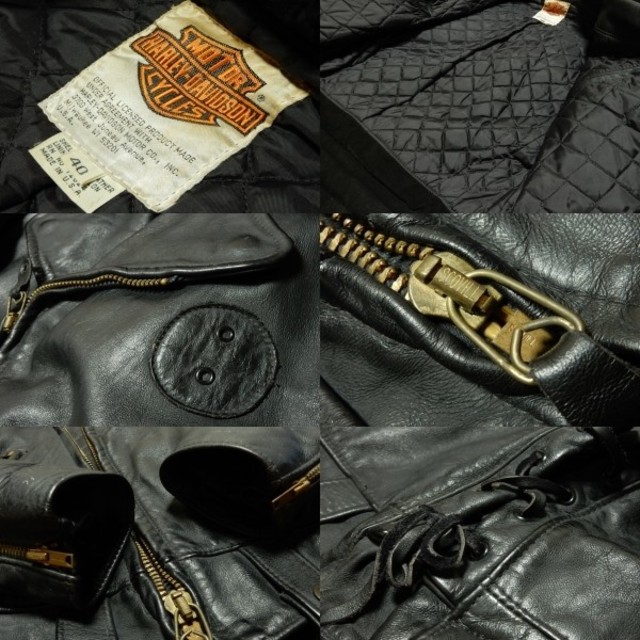 Harley Davidson - USA製!ヴィンテージハーレー!襟ボア付き Harley Davidson - USA製!ヴィンテージハーレー!襟ボア付き