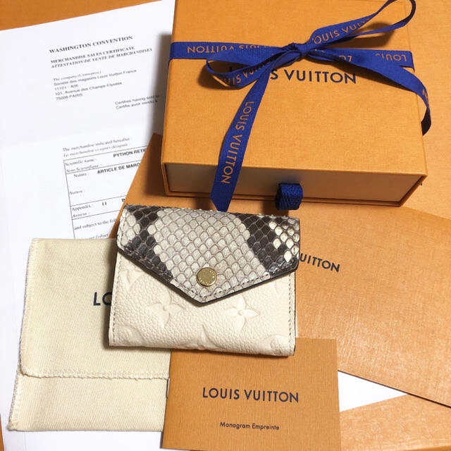 即納】 LOUIS VUITTON - LOUIS VUITTON ZOE ゾエ パイソン 財布 - rinsa.ca