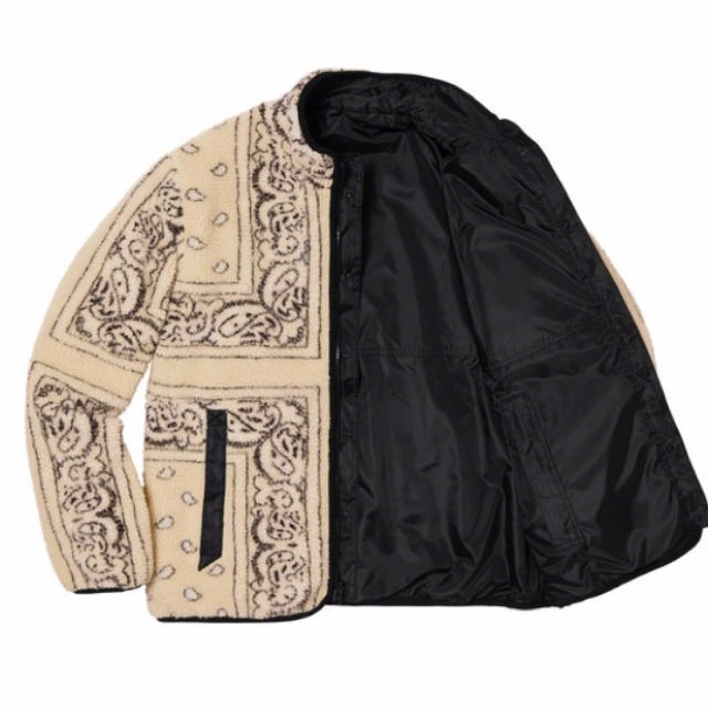 Mサイズ Supreme Bandana Fleece Jacket Tan 1