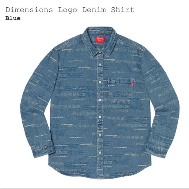 メンズsupreme dimensions logo denim shirt Sサイズ