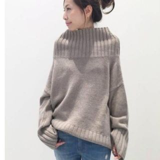 アパルトモンドゥーズィエムクラス(L'Appartement DEUXIEME CLASSE)のアパルトモン  タートルネック WIDE KNIT ブラウン(ニット/セーター)