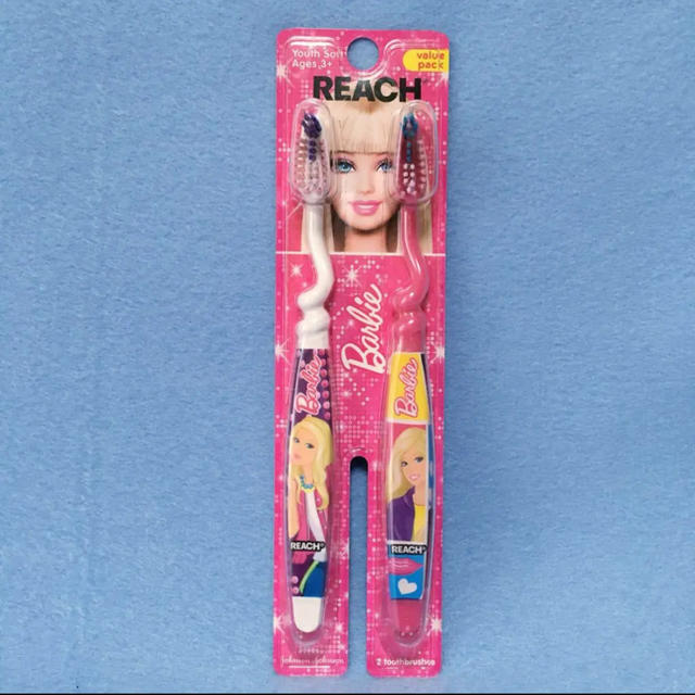 Barbie(バービー)のBarbie 歯ブラシ 2本セット コスメ/美容のオーラルケア(歯ブラシ/デンタルフロス)の商品写真