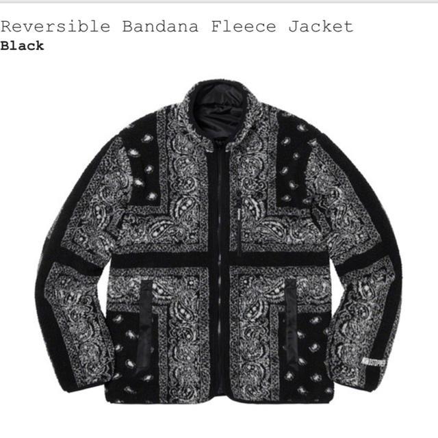 XLargeカラーReversible Bandana Fleece Jacket Black ①