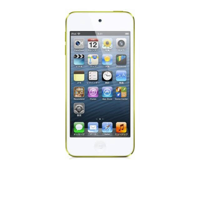 iPod touch(アイポッドタッチ)のApple ipod touch MD715J/A 第5世代 64GB イエロー スマホ/家電/カメラのオーディオ機器(ポータブルプレーヤー)の商品写真