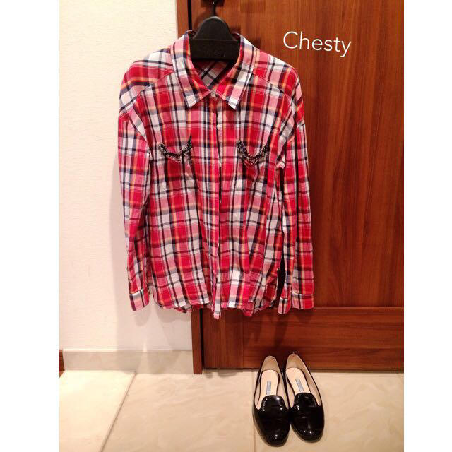 Chesty(チェスティ)のChesty ビジューチェックシャツ レディースのトップス(シャツ/ブラウス(長袖/七分))の商品写真