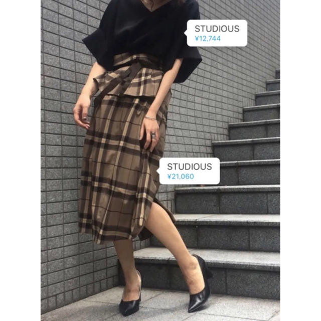 STUDIOUS(ステュディオス)の♡ STUDIOS チェックコルセットスカート ♡ レディースのスカート(ひざ丈スカート)の商品写真