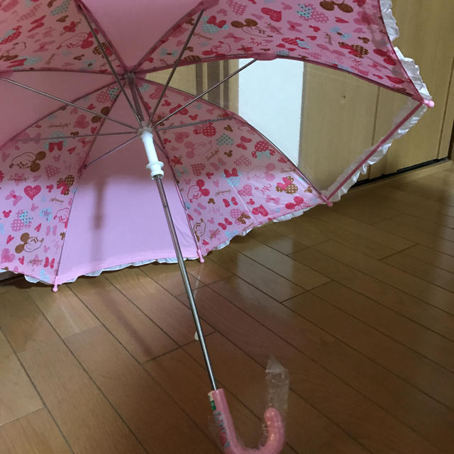 Disney(ディズニー)の45cm 雨傘 ディズニー 新品 ミニーマウス 子供用傘 ピンク 女の子 キッズ/ベビー/マタニティのこども用ファッション小物(傘)の商品写真