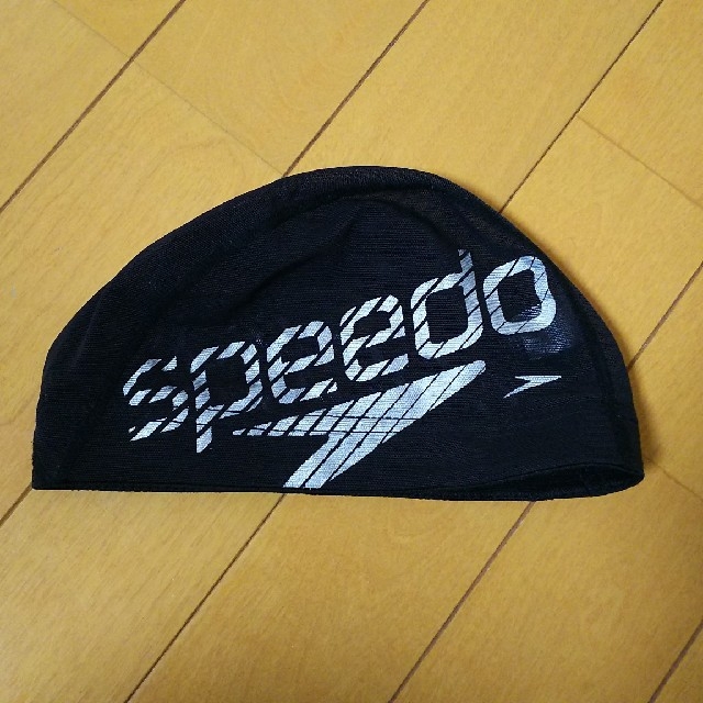 SPEEDO(スピード)のスピード黒☆スイムキャップ美品 メンズの水着/浴衣(その他)の商品写真