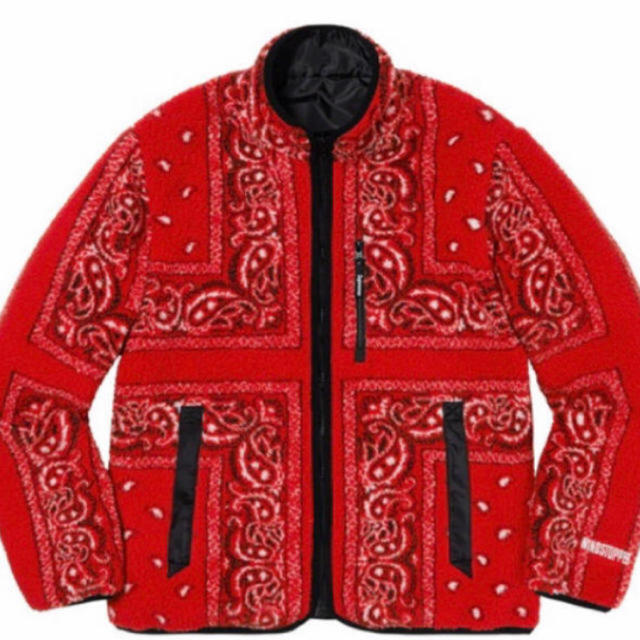 メンズSupreme Bandana Fleece Jacket Sサイズ