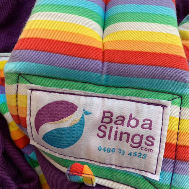 BaBa  sling パープル×レインボー キッズ/ベビー/マタニティの外出/移動用品(スリング)の商品写真