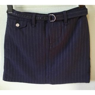 ポロラルフローレン(POLO RALPH LAUREN)のPOLO JEANS ミニスカート ストライプ ベルト付き(ミニスカート)