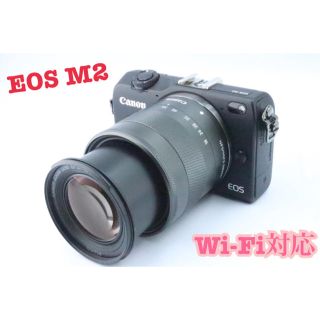 キヤノン(Canon)の極美品❤️Canon EOS M2❤️ブラック レンズキット レンズプロテクタ付(ミラーレス一眼)