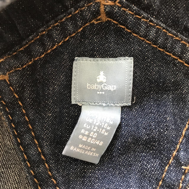 babyGAP(ベビーギャップ)の【baby GAP】オーバーオール☆80 キッズ/ベビー/マタニティのベビー服(~85cm)(カバーオール)の商品写真