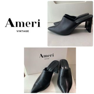 アメリヴィンテージ(Ameri VINTAGE)のうめ様専用ページです♡アメリヴィンテージ ブラックレザー ミュール(ミュール)