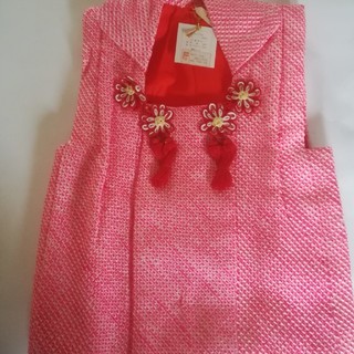 豪華な総絞り　ピンク　正絹　被布(和服/着物)