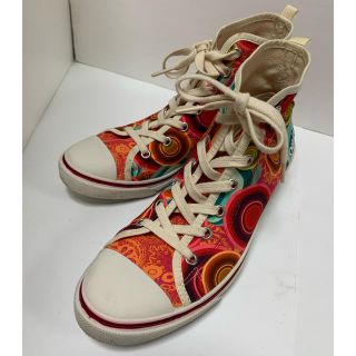 デシグアル(DESIGUAL)のdesigual デシグアル ハイカットシューズ ヒールスニーカー サイケ柄24(スニーカー)