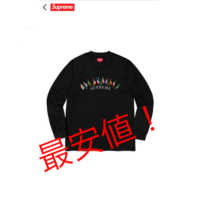 supreme Flags L/S Top 19fw 黒 S未使用