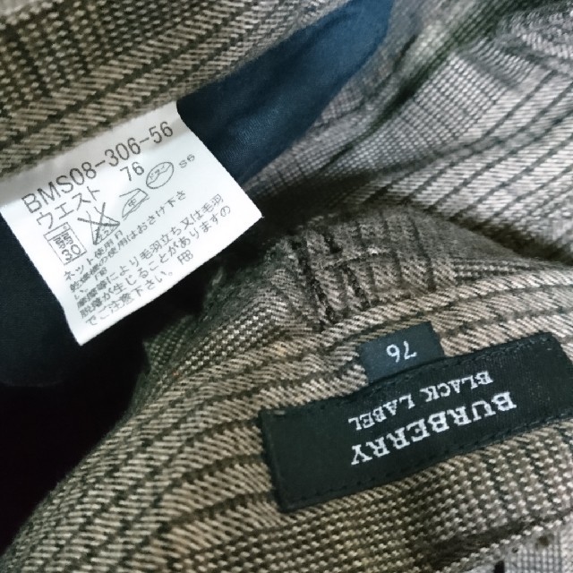 BURBERRY BLACK LABEL(バーバリーブラックレーベル)の バーバリーブラックレーベル チェック パンツ 76 メンズのパンツ(スラックス)の商品写真