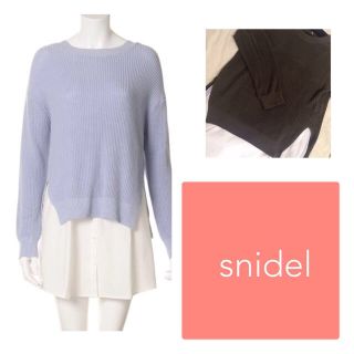 スナイデル(SNIDEL)のsnidel プリーツシャツニットワンピ(ミニワンピース)