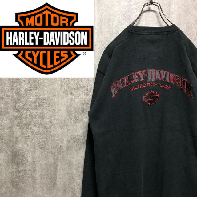 Harley Davidson(ハーレーダビッドソン)の【激レア】ハーレーダビッドソン☆バック刺繍ビッグロゴヘンリーネックサーマルロンT メンズのトップス(Tシャツ/カットソー(七分/長袖))の商品写真