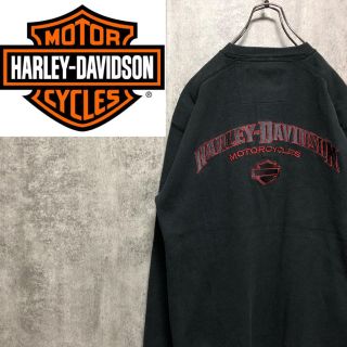 ハーレーダビッドソン(Harley Davidson)の【激レア】ハーレーダビッドソン☆バック刺繍ビッグロゴヘンリーネックサーマルロンT(Tシャツ/カットソー(七分/長袖))