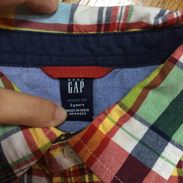 babyGAP(ベビーギャップ)のチェックシャツ☆Gap キッズ/ベビー/マタニティのキッズ服男の子用(90cm~)(ブラウス)の商品写真
