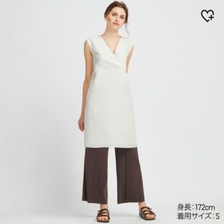 ユニクロ(UNIQLO)のユニクロ ハイウエストドレープワイドストレートパンツ(カジュアルパンツ)