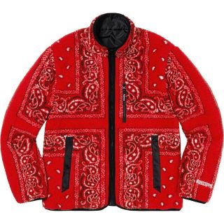 Reversible Bandana Fleece Jacket  Red x5(ブルゾン)