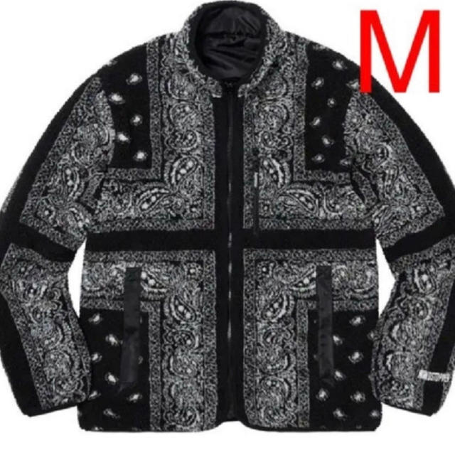 Reversible Bandana Fleece Jacket black M