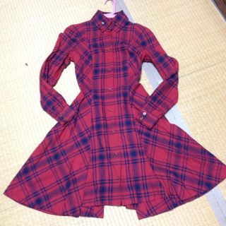 ヴィヴィアンウエストウッド(Vivienne Westwood)のヴィヴィアンウエストウッド♡チェック柄シャツワンピース(ひざ丈ワンピース)