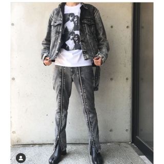 ジョンローレンスサリバン ジップデニム 20ss ウォッシュ加工