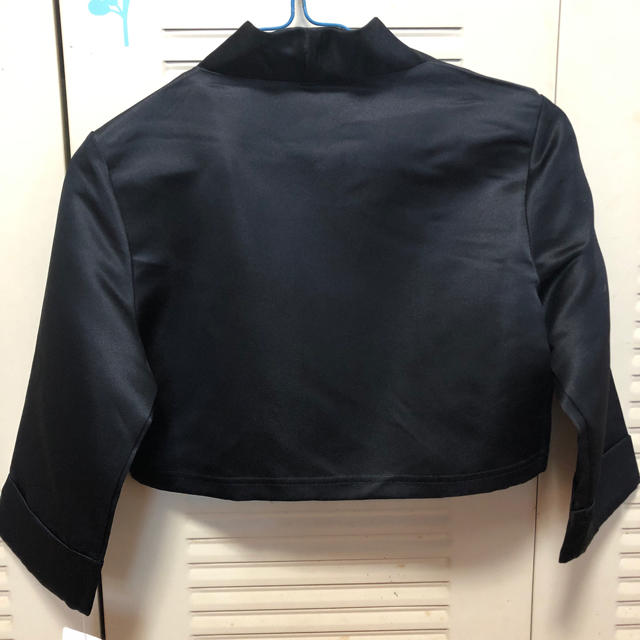 ジャケット 黒 ショート丈 レディースのジャケット/アウター(その他)の商品写真