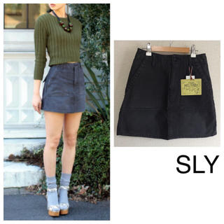スライ(SLY)の【新品】sly ミニタリースカート ブラック(ミニスカート)