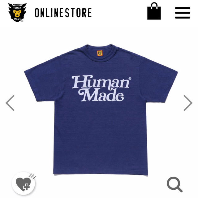 ヒューマンメイド HUMAN MADE Tシャツ ロンT ブルー ブルーMサイズ