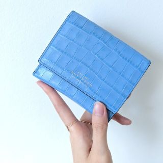 スマイソン(Smythson)のなっつさま専用【新品】Smythson マラ 折り財布 ナイルブルー(財布)